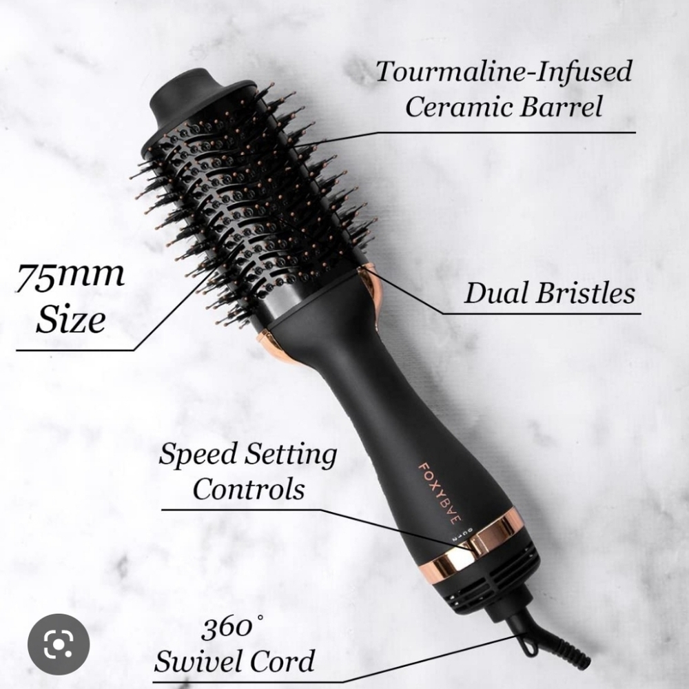 FoxyBae Rose Gold Blowout Dryer Brush - Professional Hair Volumizer Brush
